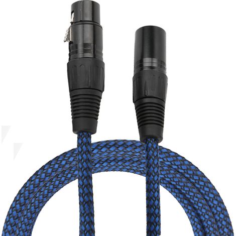 Câble XLR Mâle vers Femelle 3m pour Table de Mixage DMX Éclairage Scénique