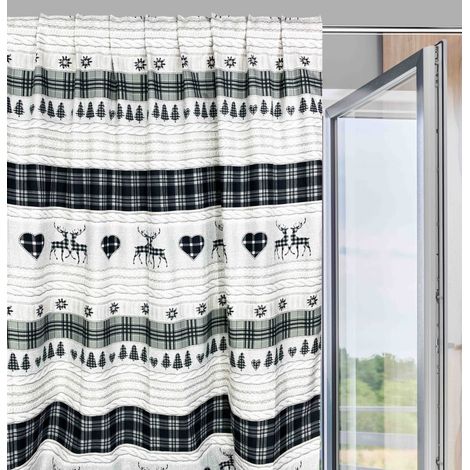 TENDA TIROLESE COASSOLO GRIGIO in stile montanaro CM. 150X280 made in italy
