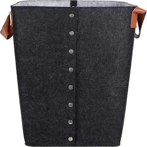 Panier de rangement en feutre à boutons ouverts (1/5)