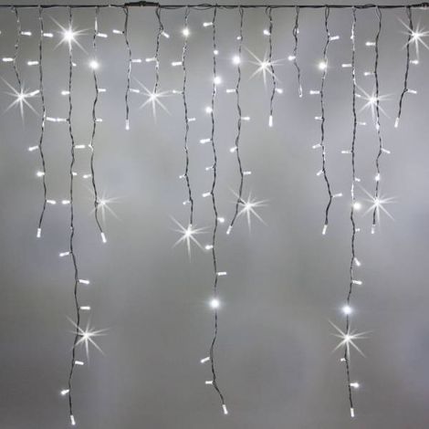 Guirlande stalactite 3M H 1.5M raccordable 228 MaxiLED blanc froid avec clignotement 230V IP67 Lotti (1/4)