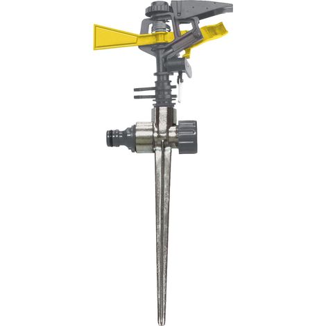 Arroseur Plastique sur Pic avec Passage Métal Portée de 10m à 14m, Angle Réglable de 30° à 360° Arrosage Précis et Polyvalent pour votre Jardin