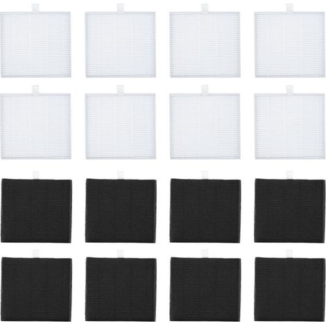 filtri a rete e 8 filtri a carbone attivo, filtro in spugna ad alta efficienza di ricambio per l'aspirapolvere robot Chuwi Ilife V8S Mo E2Q7. Filtro a carbone attivo di ricambio per l'aspirapolvere V8 (1/4)