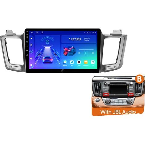 Radio para coche, soporte multimedia, conectividad inalámbrica, compatible con Toyota RAV4 XA40 2003-2020, A4 2G 64G con JBL (1/2)