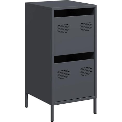 Maison Exclusive - Aparador de acero laminado en frío antracita 3