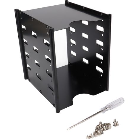 Rack De Stockage Pour Disque Dur - 5 Couches - Compatible Disques Durs 3,5 Pouces - Dissipation Thermique Rapide - Structure Métallique - 1 Pièce (1/5)