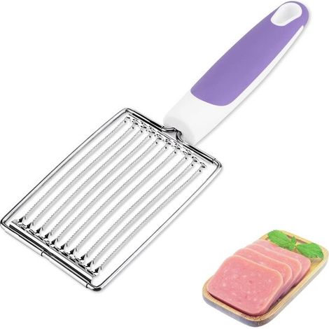Coupe-œufs multifonction en acier inoxydable, trancheuse pour œufs durs, pommes de terre, tomates, jambon, fruits et champignons (1/5)