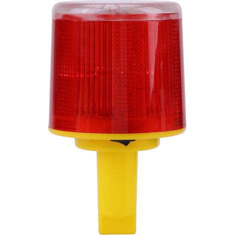 1pc Solar LED Emergency Warning Flash Light Alarm Lamp Traffic Road Boat Red Light (1/5)