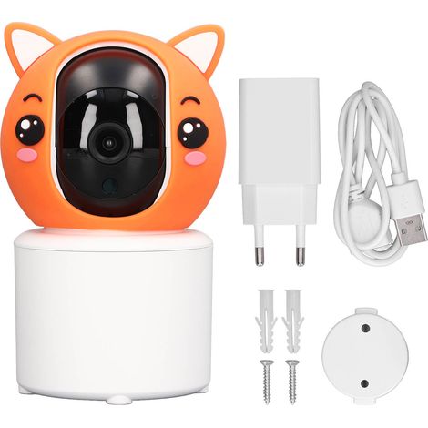 Caméra de surveillance intelligente 3MP 360° Détection de mouvement Suivi visio-interphone IR CUT Vision nocturne Stockage cloud pour maison Prise UE (1/5)