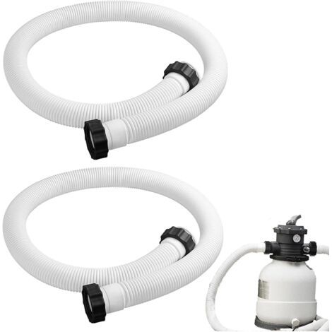 Schwimmbadschlauch 38 mm, 2 Stück für Aufstellpools, 150 cm/59 Zoll, Ersatz-Poolsandfilterpumpe, für Schwimmbadpumpe