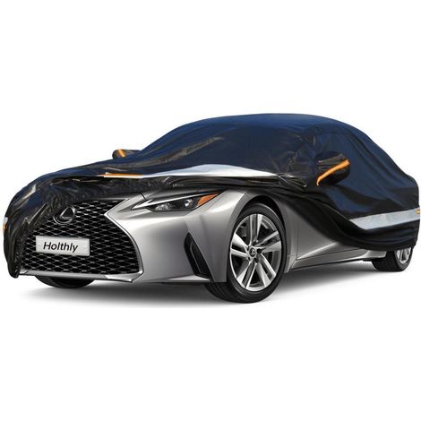 Autoabdeckung 10 Schichten Wasserdicht Atmungsaktiv für Lexus IS (1998-2020) Schwarz (1/5)