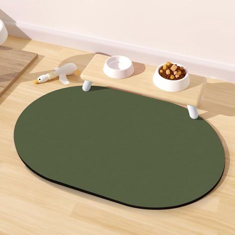 Saugfähige Futtermatte für Haustiere, rutschfest, 60 x 40 cm, verhindert Wasser- und Futterflecken – ideal für Wohnzimmer und Garten (1/4)