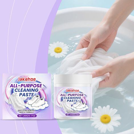 Multi-purpose cleaning paste for household use, clothes, shoes, oil and stain removal, gentle outdoor cleaning agent -- 260g (1/5)