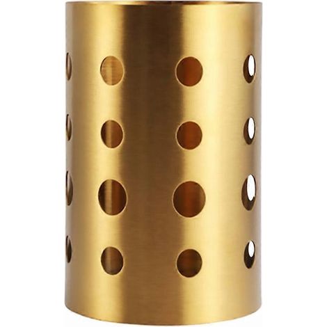 Essstäbchenhalter aus Edelstahl, Besteckkorb zum Abtropfen, Küchenutensilienhalter – 17 x 10 cm – Gold (1/3)