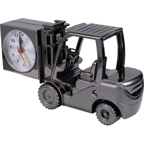 Ornement D'horloge Créatif de Chariot Élévateur Doré en Plastique, Décoration D'horloge Rétro Pratique pour Bureau et Maison (1/5)