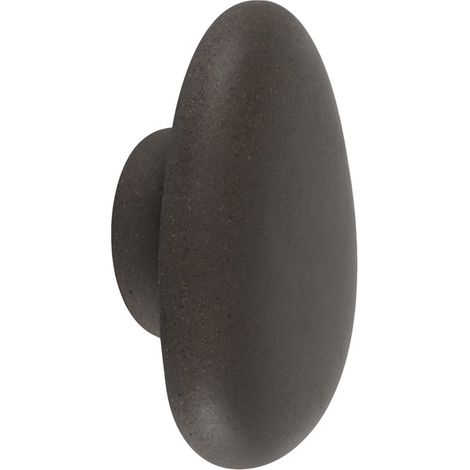 Appendiabiti bagno in pietra nero opaco KTER-NO kamalu