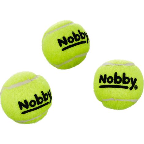 Nobby pallina da tennis con squeaker XS 4,5 cm 3 reti (1/3)