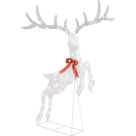 Renne volant de décoration de Noël 120 LED Blanc froid Blanc