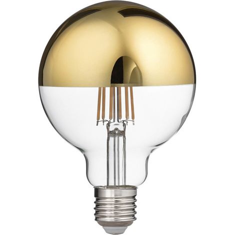 Ampoule Led E27 Doré 12w Diam.9.5 Cm Blanc Chaud (1/2)