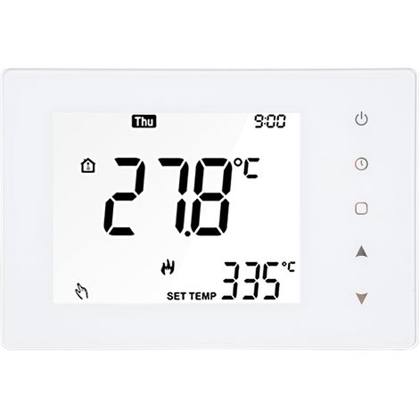 Thermostat intelligent 16A programmable hebdomadaire écran LCD tactile régulateur de température pièce pour chauffage électrique économie d'énergie