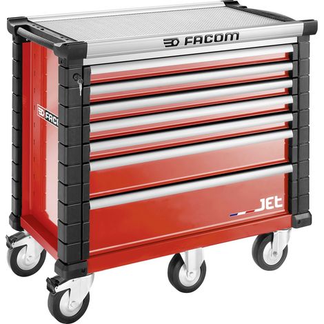 Facom – Servante d'atelier roulante 7 tiroirs – Dimensions 1194 x 575 x 1035mm – Charge maximale 300kg – Pour rangement d'outils professionnels