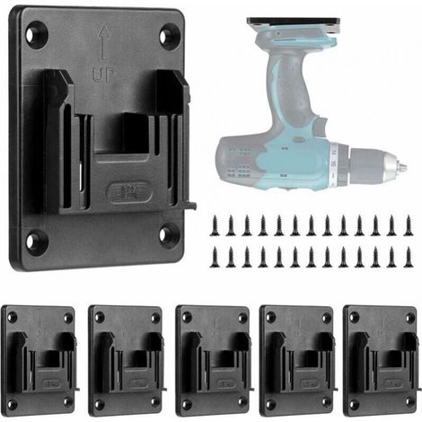 Wandhalterung für Bohrmaschinen – Kompatibel mit Makita 18V und Bosch 18V Bohrmaschinen – Einfache Montage mit mitgelieferten Schrauben – Robustes ABS-Material