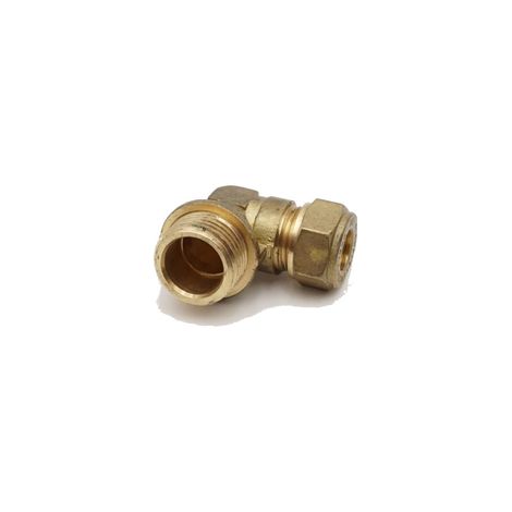 PrimaPlus Brass Compression Elbow 10mm x 1/2" Male - Pack of 10 (1/3)