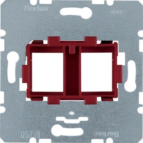 Soporte para 2 conectores informatico Berker by Hager 454101 sistema Keystone
