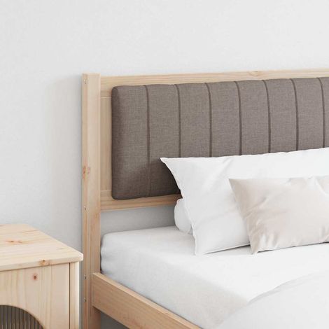 Gepolstertes Kopfteil Braun 200 cm Massives Kiefernholz