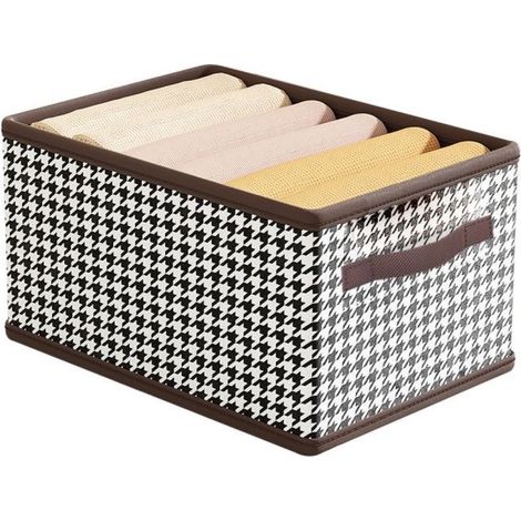Irovami Boîte de rangement pour vêtements, rangement pour pantalons, organisateur de dressing, couleur café 402820cm (1/4)