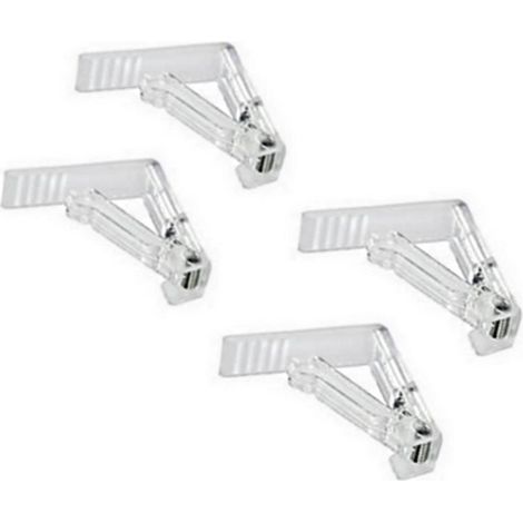 4 PINCES ACCROCHE SERRE NAPPE TRANSPARENT FIXE NAPPE UNIVERSELLE