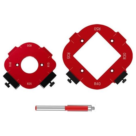 Gabarit de Fraise à Coins Arrondis, Alliage D'aluminium, R10 R15 R20 R25 R30 R35 R40 R50, Outil de Travail du Bois avec Positionnement Rapide de Haute Précision, pour Couper des (1/5)
