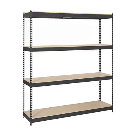SimonRack Scaffale Industriale, 2000x1200x600 mm, 4 Ripiani in Legno, Portata 400 kg per Ripiano, Scaffale Carichi Pesanti, Antracite/Legno – Ecoforte (1/3)