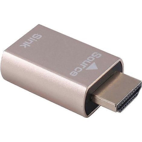 Adaptateur virtuel HDMI 2.0 avec maintien du signal de verrouillage d'écran compatible HDMI, prise factice EDID DDC, compatible avec l'émulateur HDMI Perfekt (1/5)
