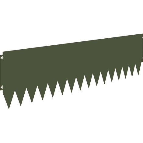 Bordure de Pelouse 20 pc 103 x 30 cm Acier Vert olive vidaXL