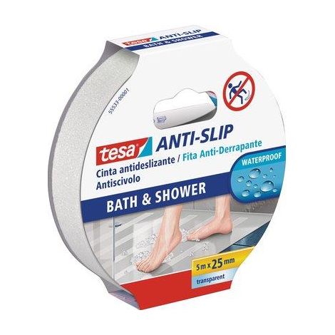 NASTRO ANTISDRUCCIOLO ADESIVO 55533 TESA - DOCCIA  H.MM 25 MT 5- 2 pezzi