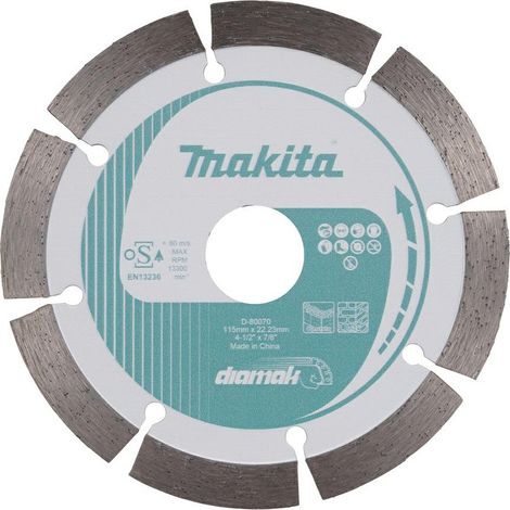 Makita D-80070 Diamanttrennscheibe Durchmesser 115 mm Bohrungs-Ø 22.23 mm Beton, Ziegel, Kalksandst