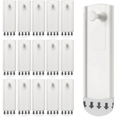 16 Pièces Accroche Tableau Sans Percer, Faciles à Utiliser, Crochets pour Tableaux Autocollants, Forte Capacité de Charge, Languette Accroche Tableau, pour Accrocher des Tableaux, Cadres (Blanc) (1/5)