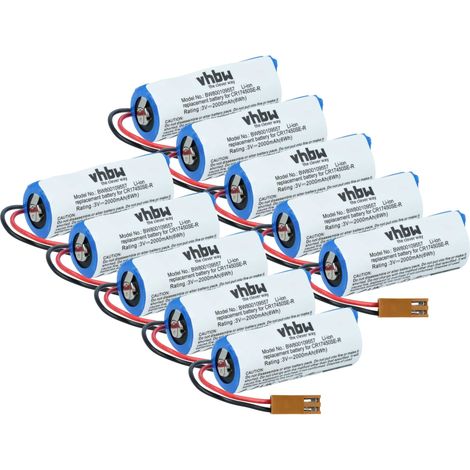 vhbw 10x batería compatible con Le Blond 77 CNC Router  controlador de periférico (2000 mAh, 3 V, Li-Ion) (1/5)
