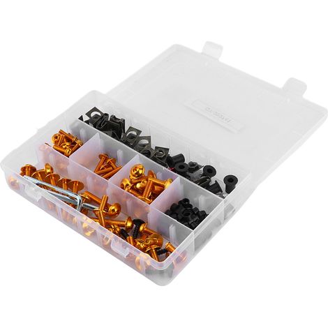 Kit 190 pièces visserie carénage boulons écrous rondelles pour Honda CBR600RR CBR900RR CBR1000RR CBR1100XX, fixations moto acier, ensemble complet. (1/5)
