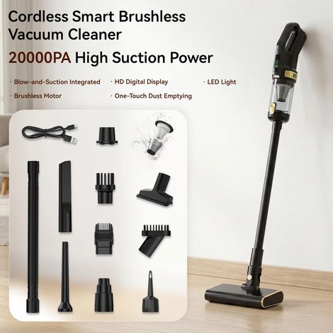 Aspirateur portatif puissant, souffleur et aspirateur combinés, adaptés à une utilisation en voiture et à la maison.