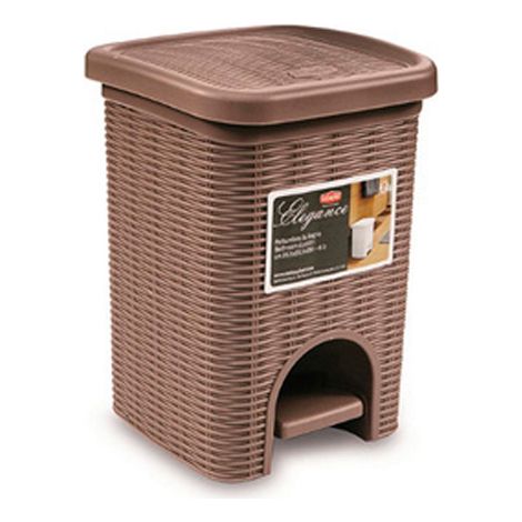 STEFANPLAST cubo pedal elegante moka 6 l , Cubo pedal elegante moka 6 litrosFabricado en plástico de alta calidadIdeal para bañoContenedor extraíble para fácil limpieza