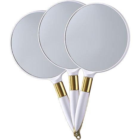 Miroir Portable - Miroir Simple Face Sans Grossissement - En ABS Et Verre - Pour Maquillage Coiffure Voyage - 1 Pièce (1/5)