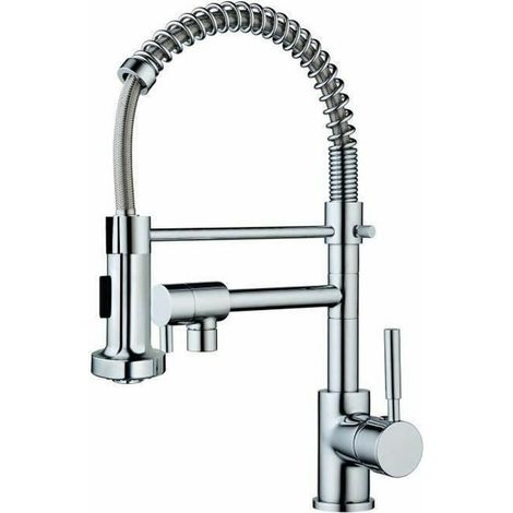 ROUSSEAU Robinet mitigeur de cuisine Mini Stoli - Avec douchette - Chrome