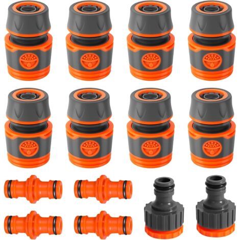 14 Raccords Tuyau Arrosage, Connecteur 13mm, Adaptateur Double Prise, Robinet 2 En 1, Pour Jardin (1/5)