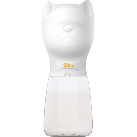 MINKUROW Botella De Agua Para Perros Botella De Viaje Portátil Perro Y Gato Botella De Bebida De Agua De Viaje Para Mascotas Botella De Viaje Portátil (Blanco) (1/5)