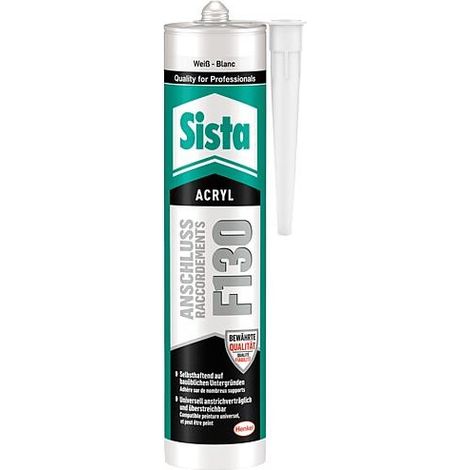 Acrylique SISTA F130 raccord blanc cartouche 300ml