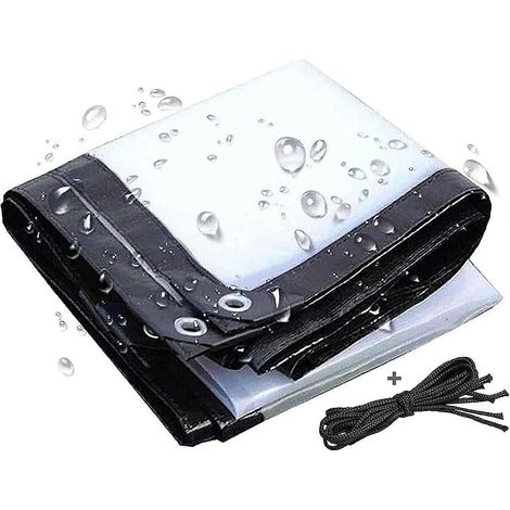 x 1 m (6,6 x 3,3 ft) transparente, wasserdichte PVC-Plane – Robuster Schutz für Garten, Terrasse, Boot und Pflanzen (1/5)