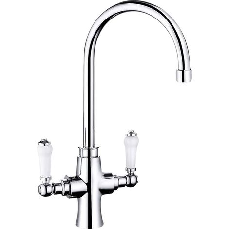 Nuie Sarani Kitchen Sink Mixer Tap Dual Handle - Chrome