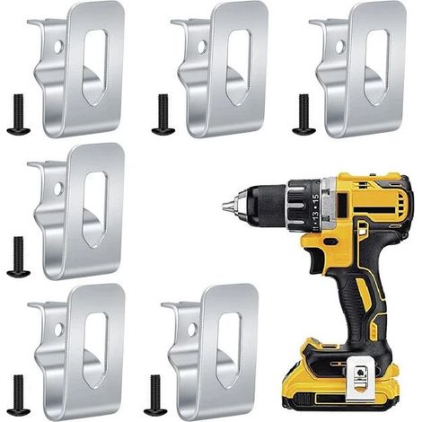 Crochets à pince de ceinture de forage 6x avec vis pour outils de forage à impact Dewalt N268241 20V