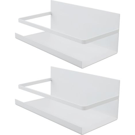 Lot de 2 étagères magnétiques pour réfrigérateur, en fer blanc, gain de place et multifonctionnelles, pour épices. (1/5)